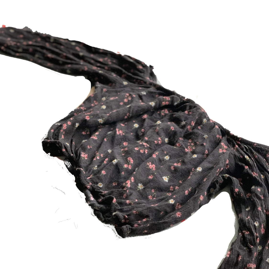 Blommig off-shoulder topp  - 90