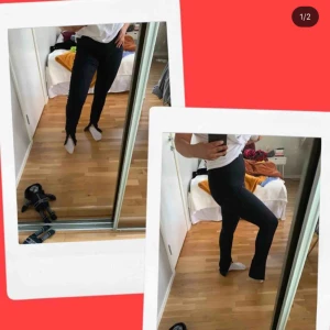  - Högmidjade jeans med slit, säljer pga för långs för mig (är 162)