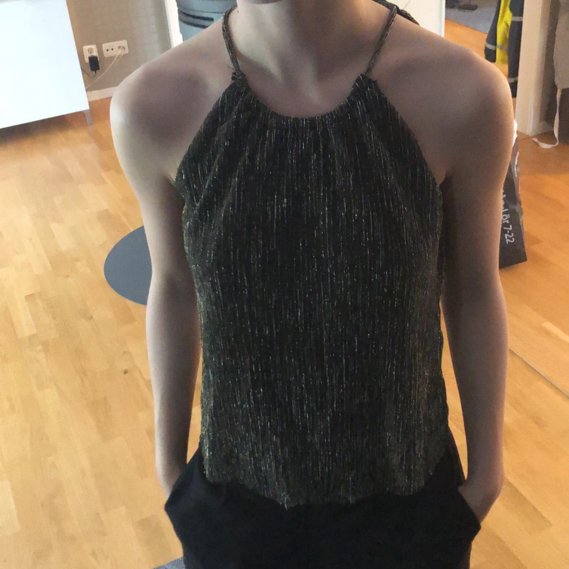 Guldglitter topp - 91