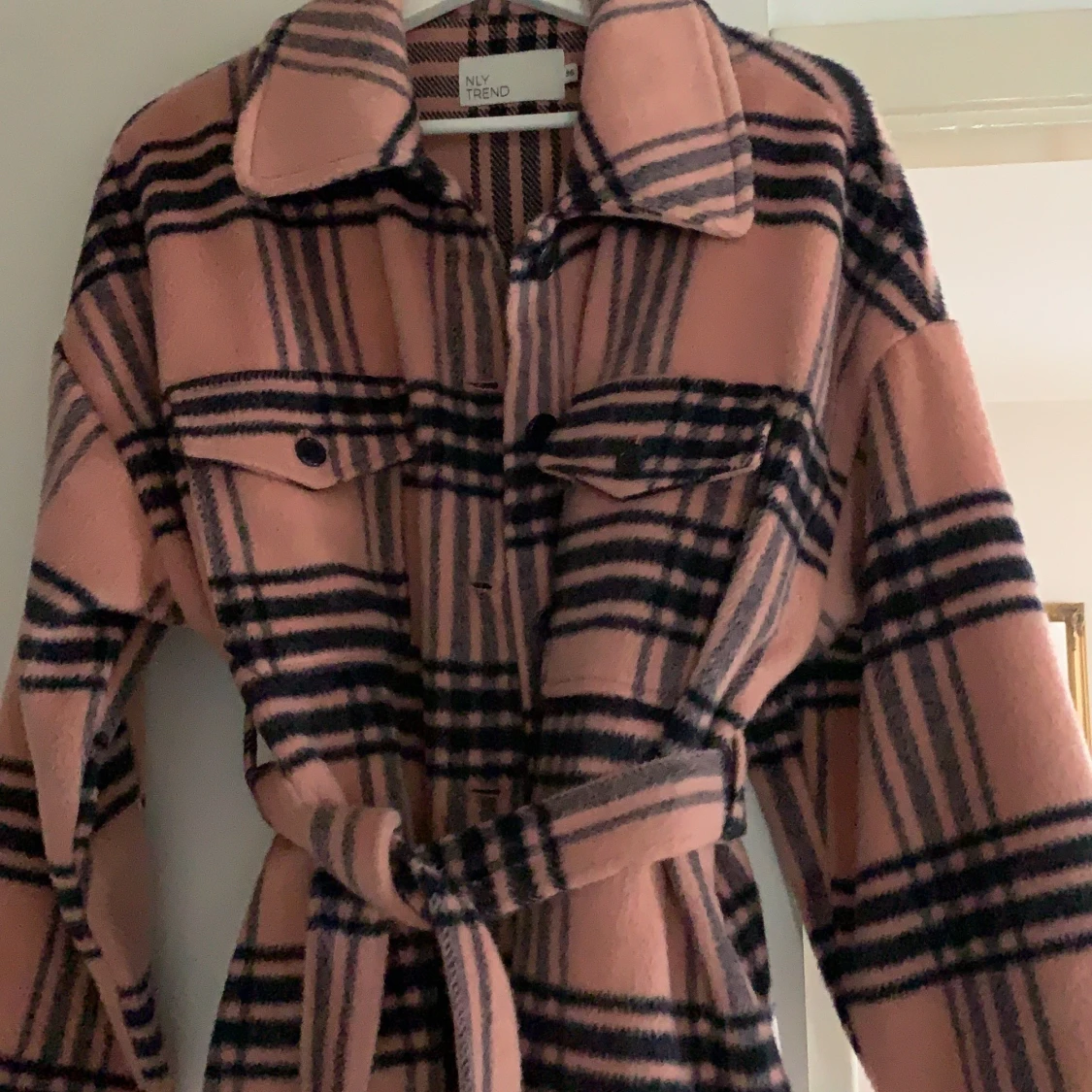 Oversized checked jacket  - 90