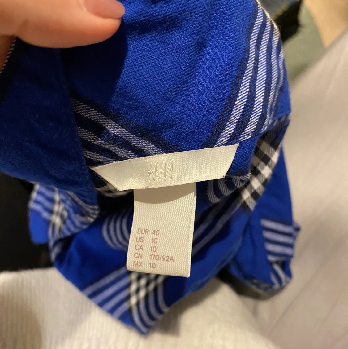 Rutig skjorta i blå