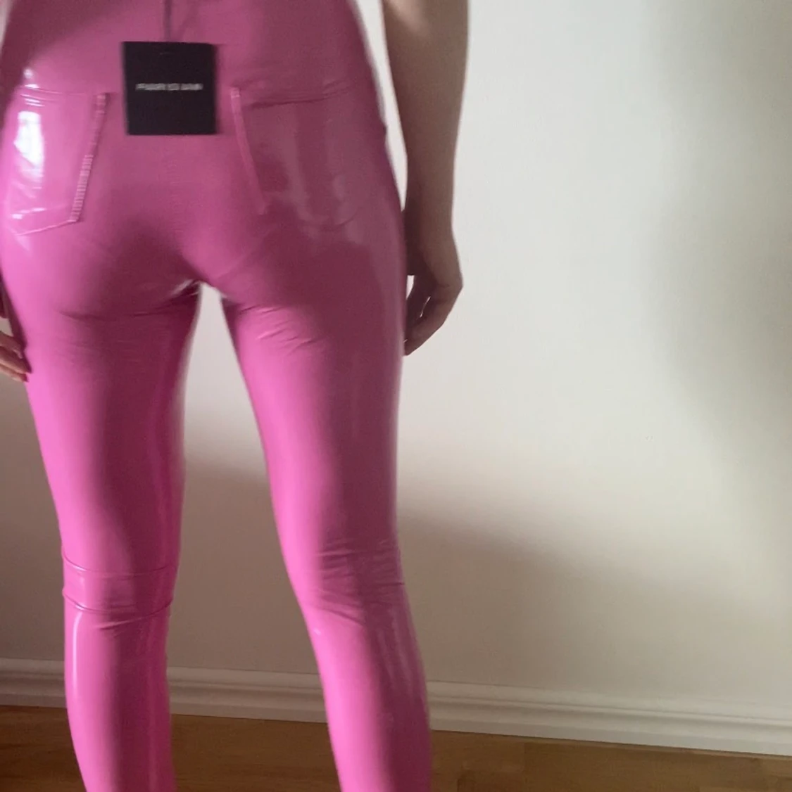 Rosa vinyl byxor XS  - 90