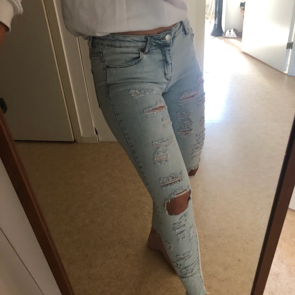 Jeans med hål, pull&bear