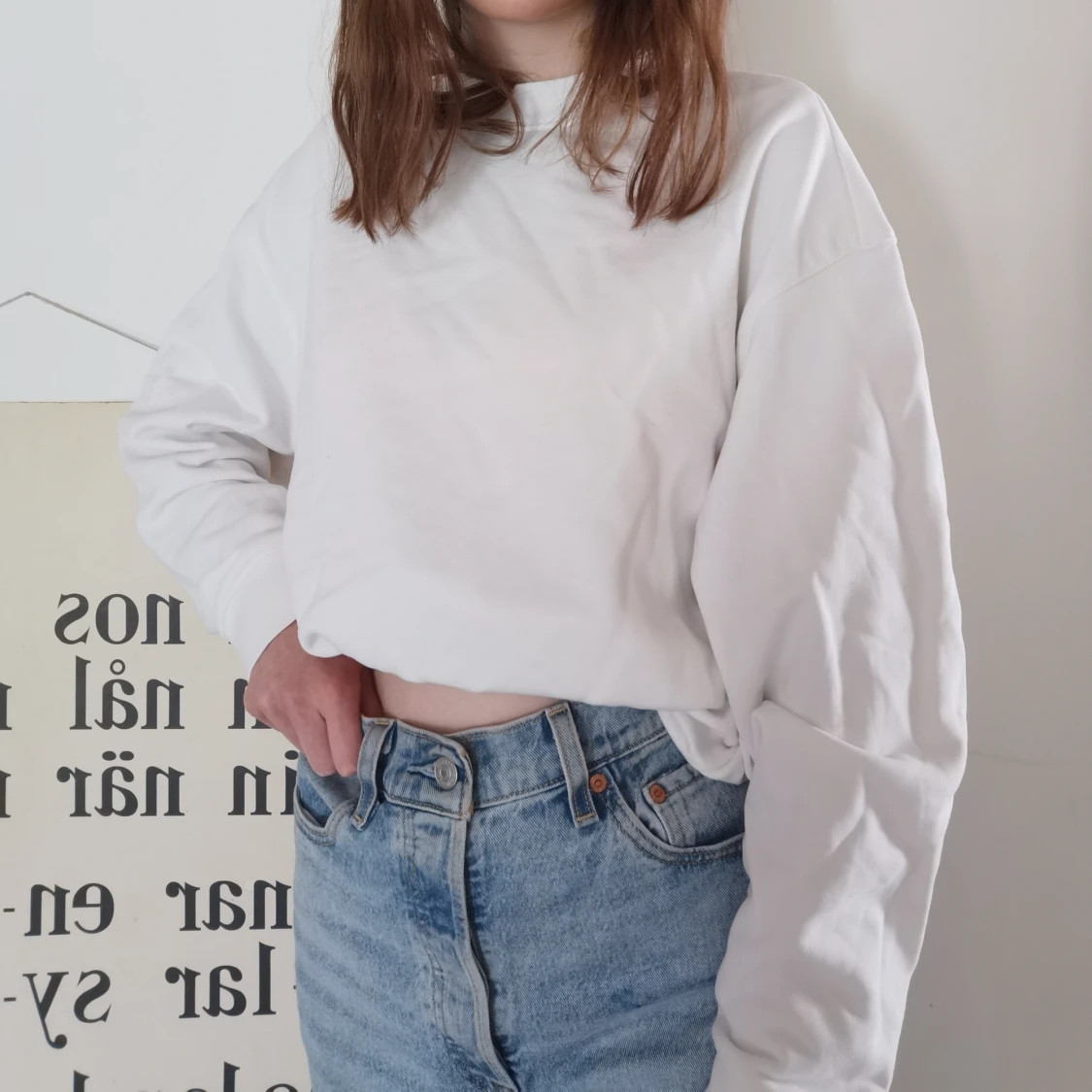 Vit sweatshirt  - 90