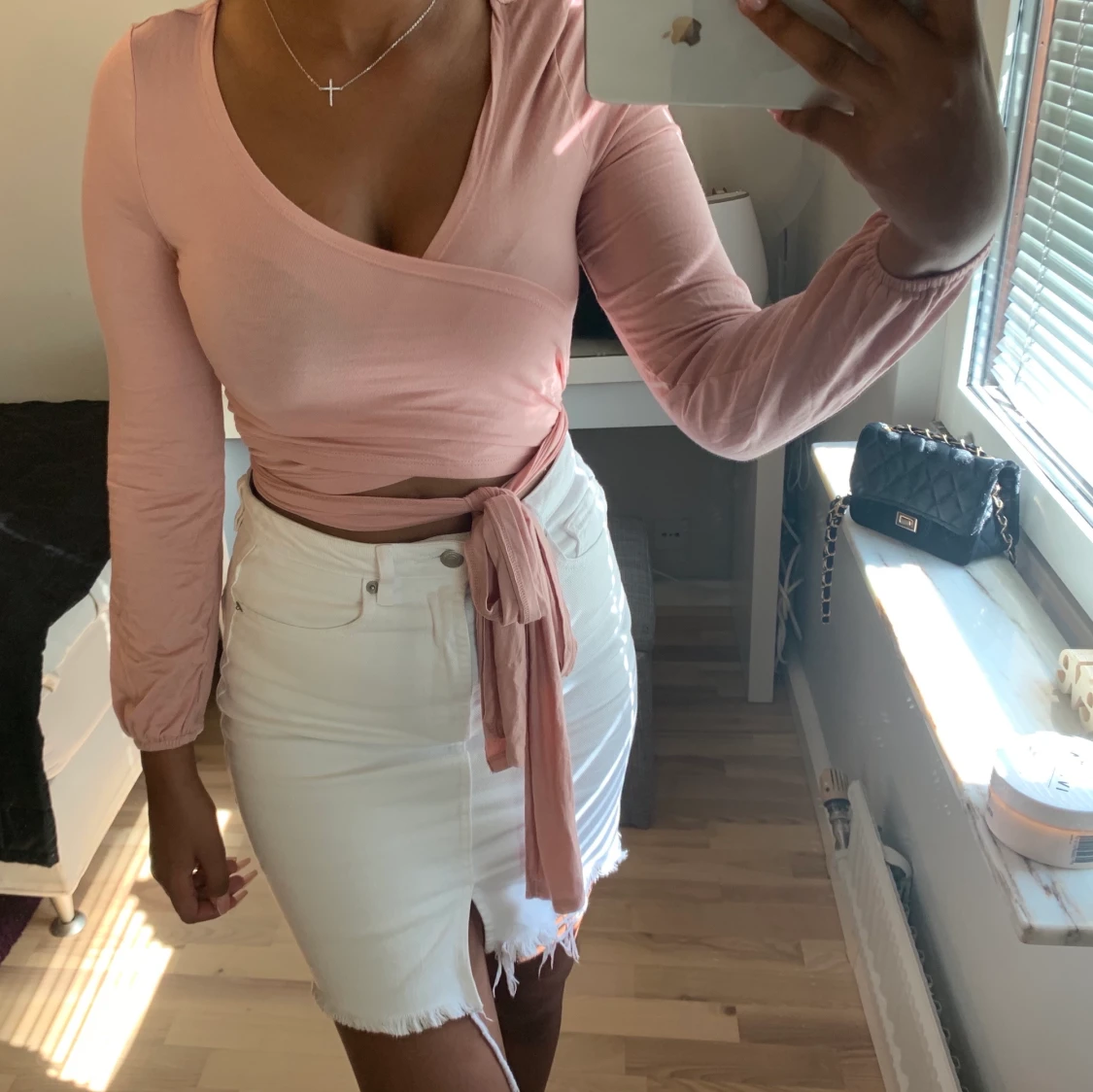 Knuten rosa boho top - 90