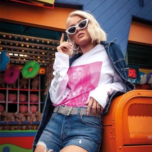 Zara Larsson x Nakd Långärmad - Zara Larssons långärmade tröja från Nakds kollektion. I fint skick inget att anmärka på! I storlek S! 200kr inkl frakt. 