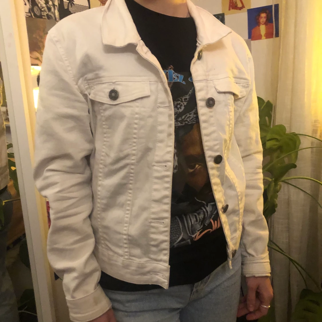 Vit jeansjacka  - 90