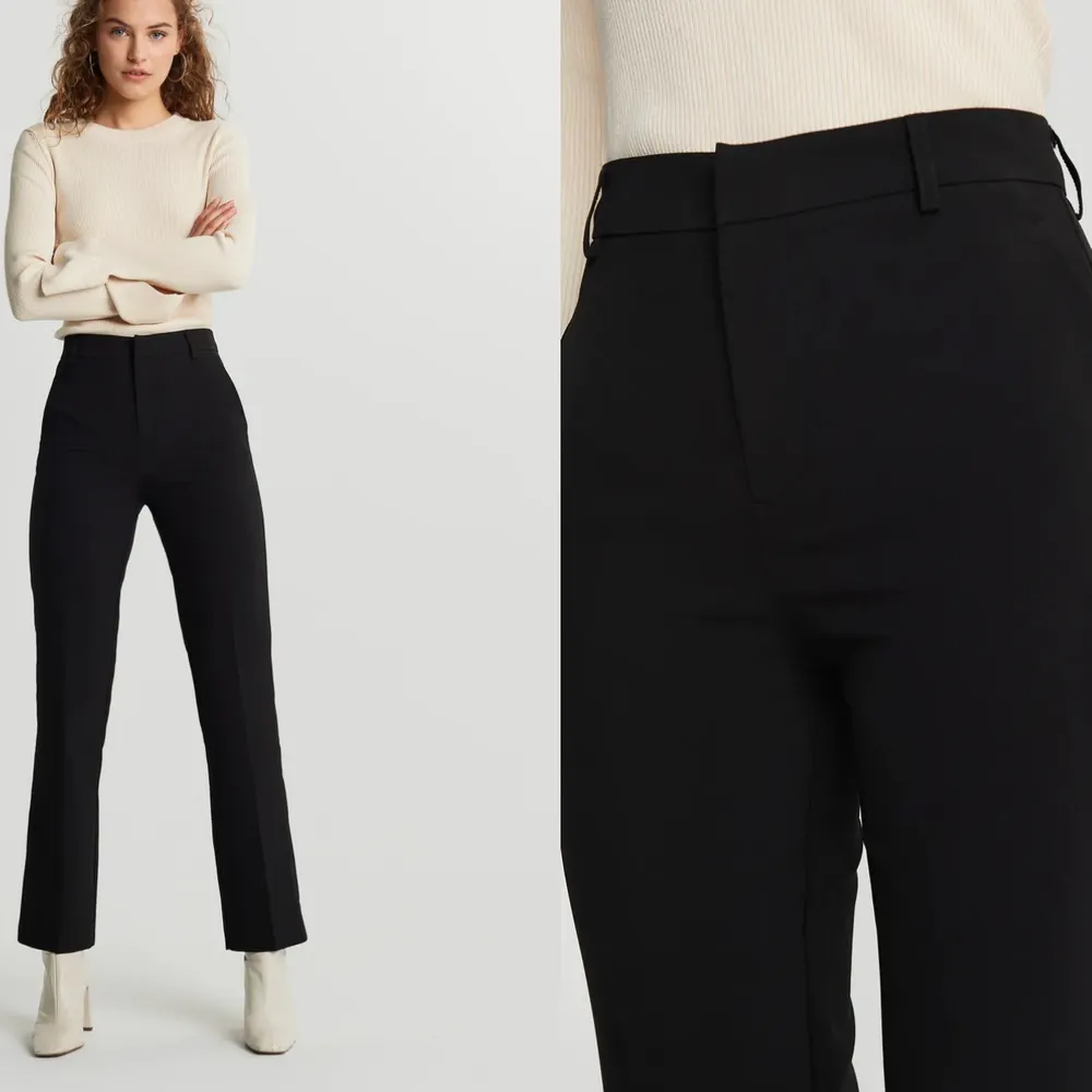 Nästan helt nya kostymbyxor från Gina tricot som endast är använd en gång, säljer då byxorna är lite för korta på mig. Nypris:449kr. Jeans & Byxor.