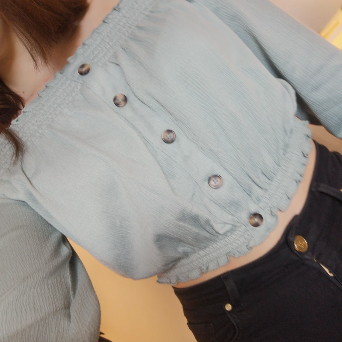 Grön off shoulder från H&M