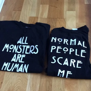 American Horror Story T-Shirts - Två t-shirts med citat från American Horror Story. Aldrig använda. Köparen står för frakt