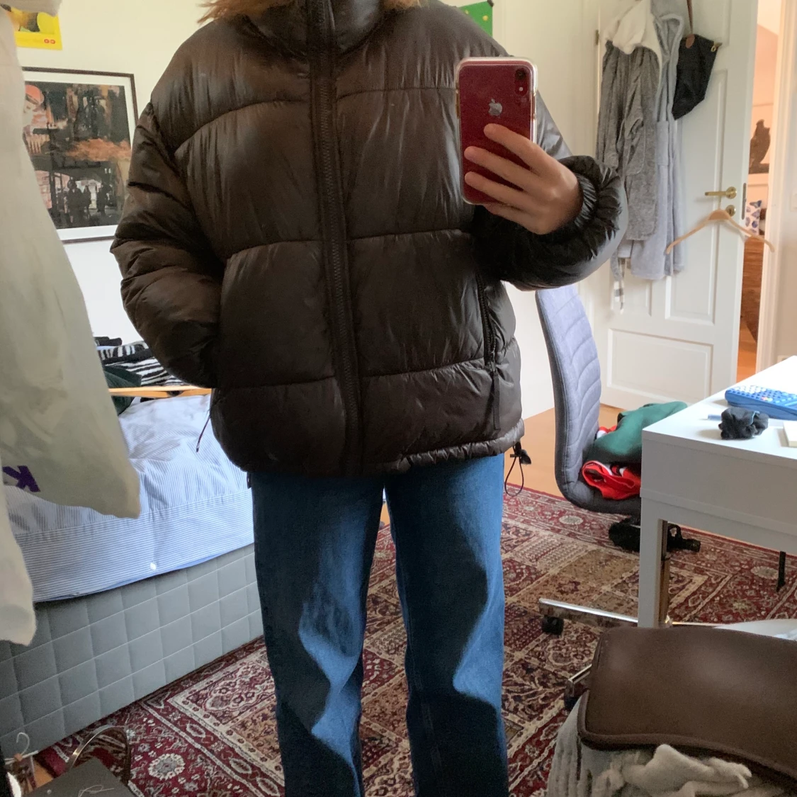 Brun fluffig jacka! - 90