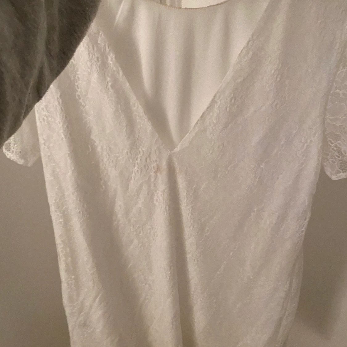 Vit spets klänning  - 90