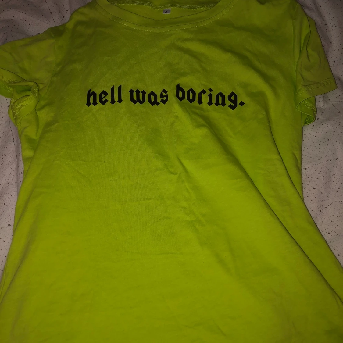 Neon tröja med tryck - 90