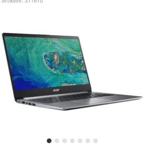 Acer Swift Laptop.  - Säljer min acer Swift laptop, pga av att jag har köpt en ny dator. Den är sparsamt använd och har haft den i två år. Inga repor och det enda som saknas är en plupp därbak. 