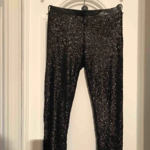  - Paljettbyxor i smal modell. Dragkedja bak.