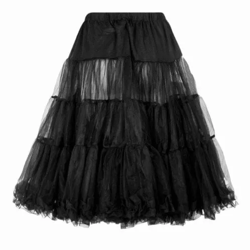 Kjolen passar stl small, är 103 cm lång och har en vidd av hela 15 m. Den kan antingen användas som underkjol, eller användas som den är. Den är sydd i våder som dekorerats med svarta satinband. Den vackraste tyllkjol du kan få. Kjolar.