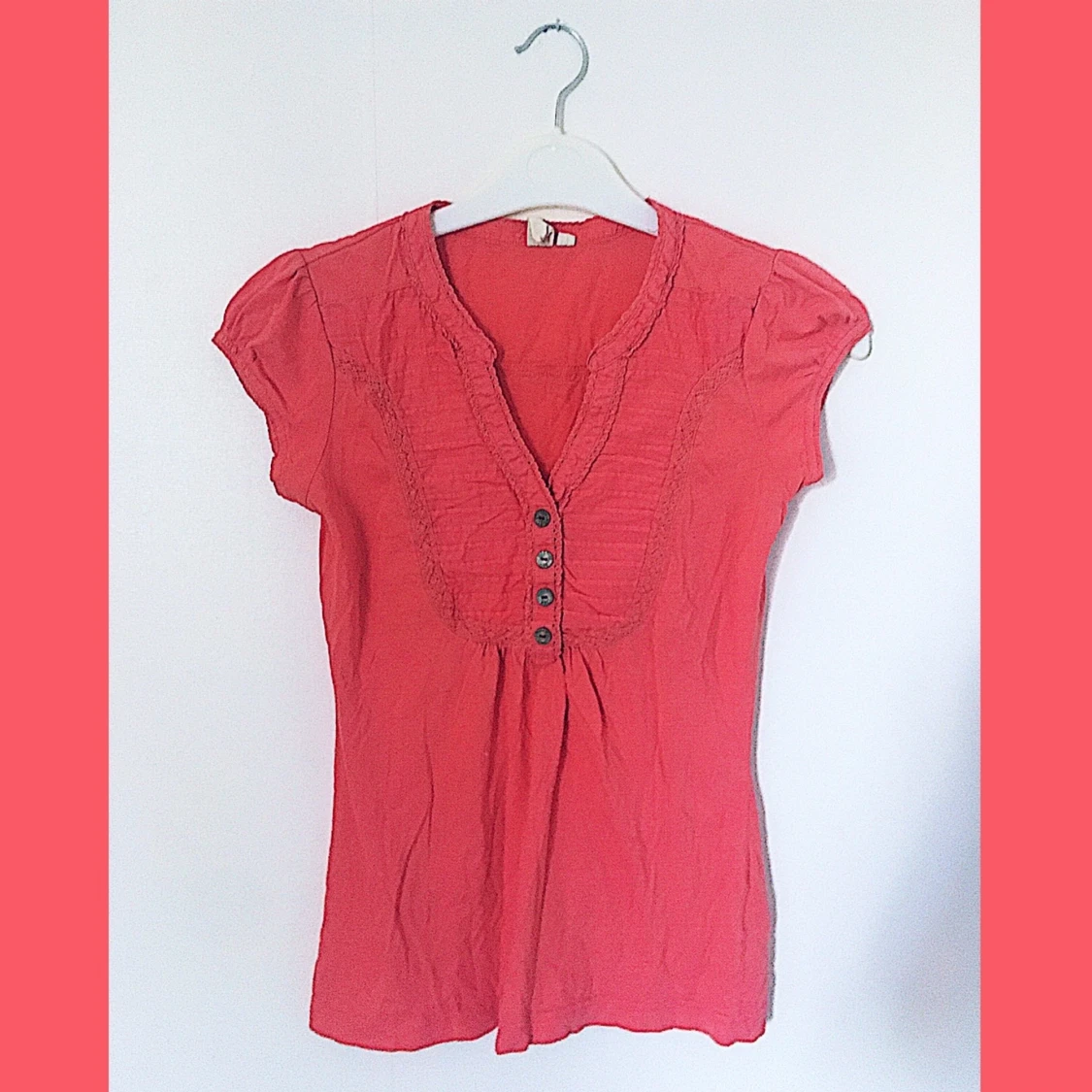 Rosa / Korallfärgad Tröja - Strl XS