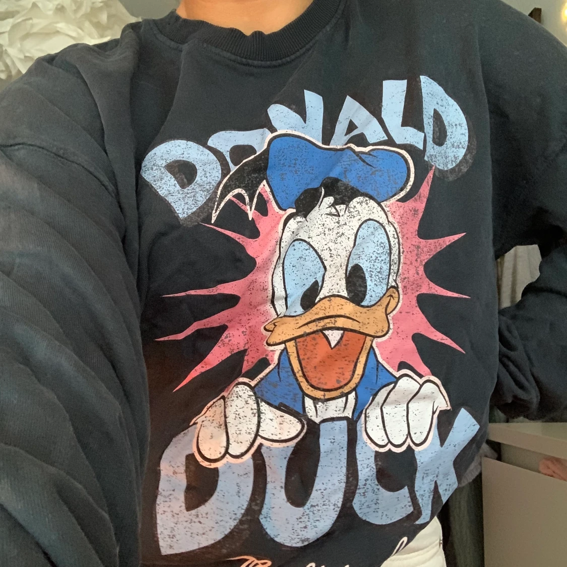 Sweatshirt med Donald Duck tryck - 90