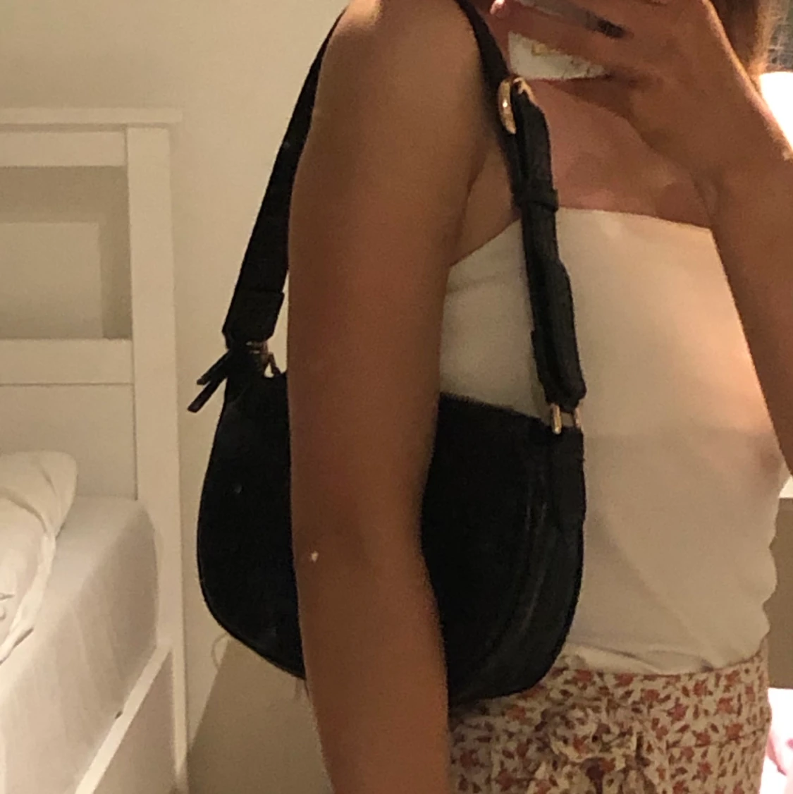 Svart baguetteväska - 91