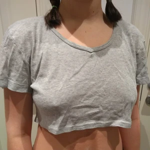 Grå crop top  - Väldigt väldigt kort! Men väldigt gullig:)