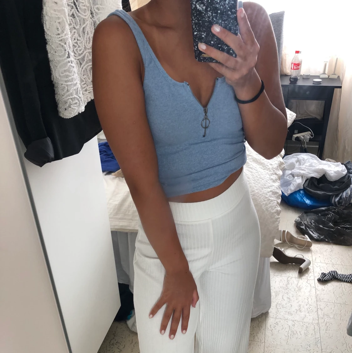 Jättefint ljusblått linne🦋 - 90