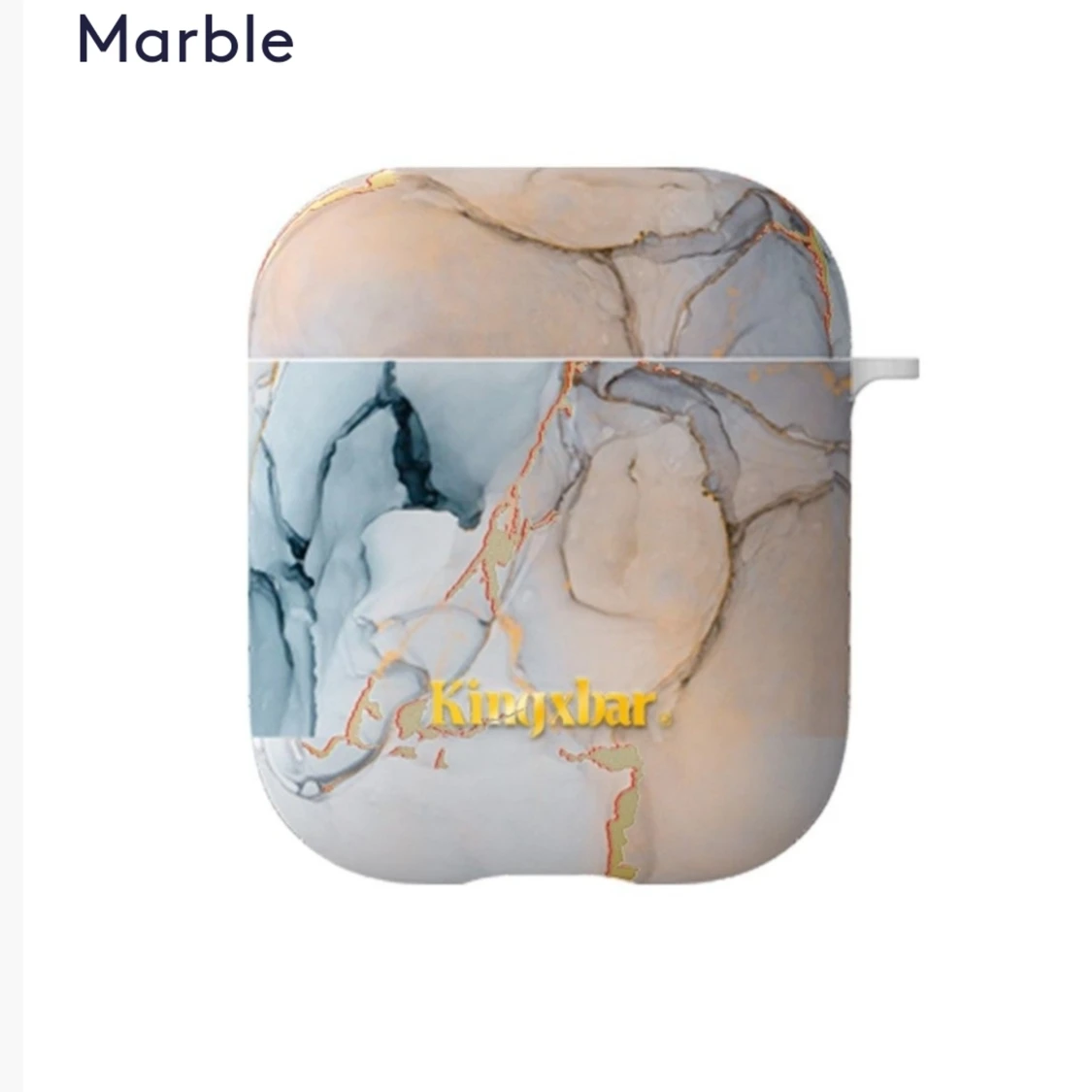 Airpod case beige/blue marble