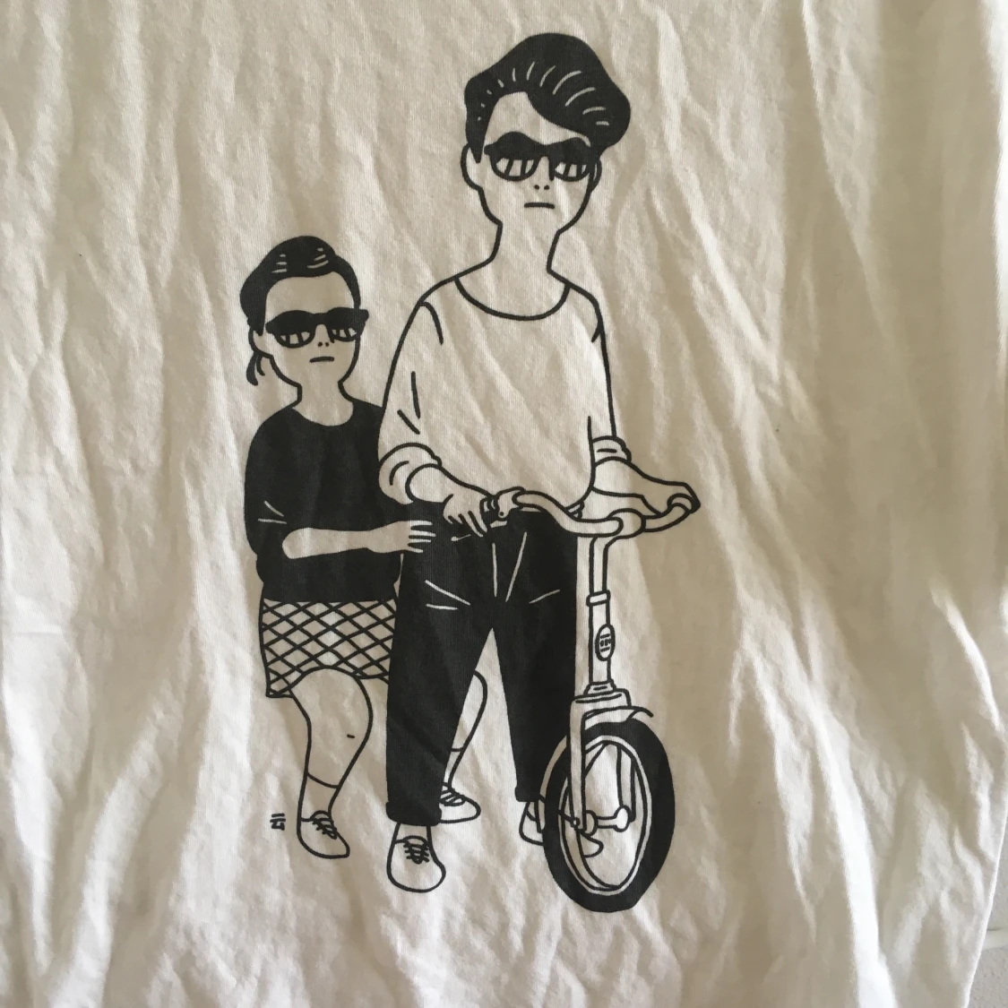 Tshirt med tryck XS - 91