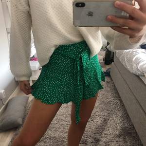 Jätte söt prickig kjol från Zara, med ”shorts byxor” inbyggt, super praktiskt💚🤩 tyvärr för liten för mig, Storlek S/36!! Frakt ingår ej