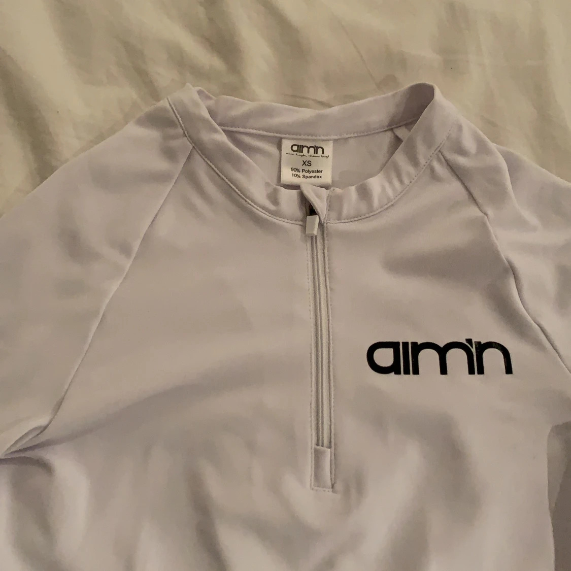 Vit/svart Aimn långärmad träningströja - 90