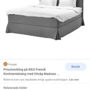 Köpte en av de sista exemplaren av denna sängklädsel från Ikea men tyvärr kommer det inte till användning då vi köpte en annan säng. Klädseln passar på Ikeas sängar (160x200). Fin grå färg. Oöppnad kartong och som sagt en av de sista exemplaren.