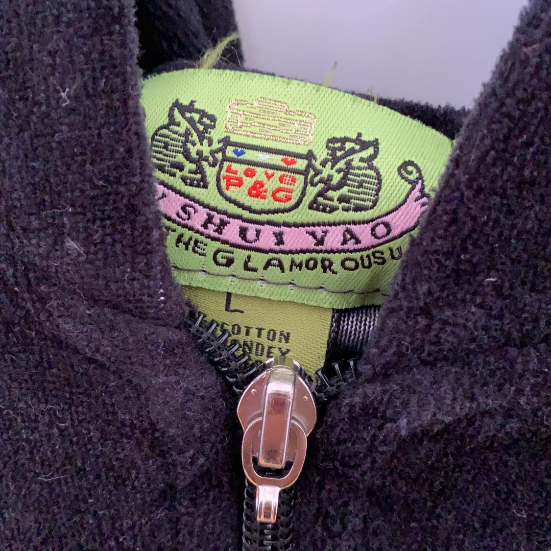 Juicy couture svart zip hoodie - 90