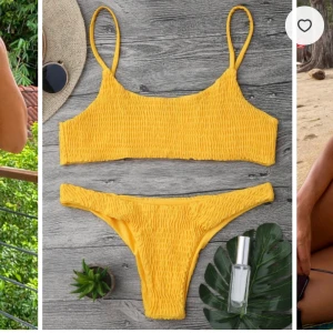 Bikini - En superfin gul bikini från Zaful i strl S som tyvärr va för liten på mig, helt oanvänd endast provad! Frakt tillkommer 🥰