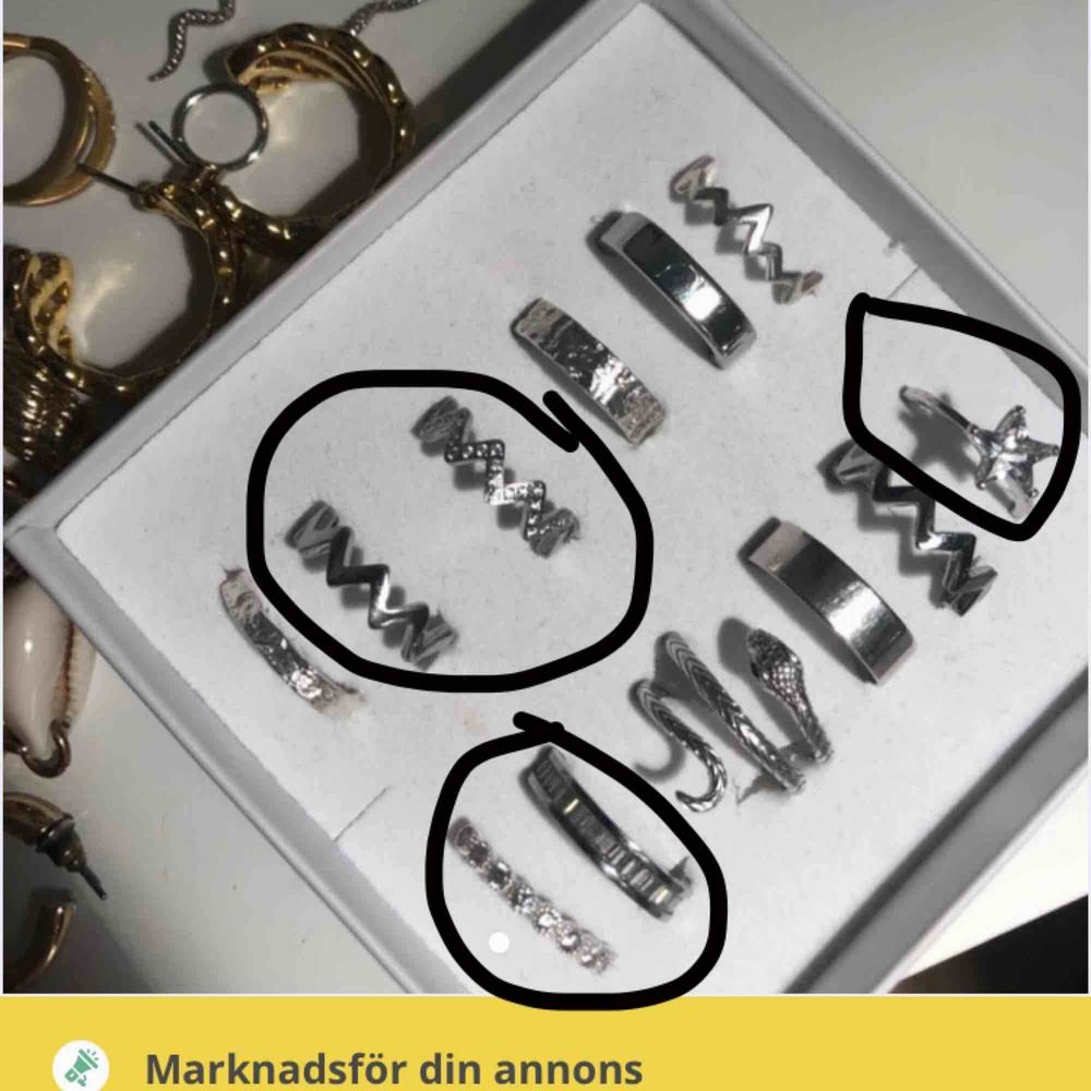 Säljer dessa ringar (se bild 3 för vilka)💜💜 alla är från olika märken men är i sterling silver (de rostar alltså inte!!) pris kan diskuteras💗. Accessoarer.