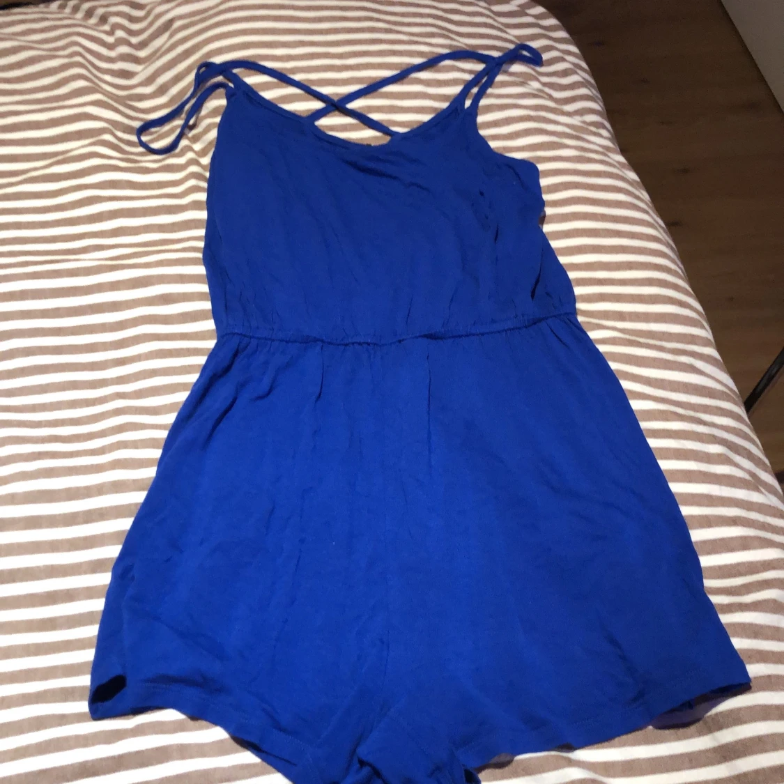 Blå byxdress storlek s