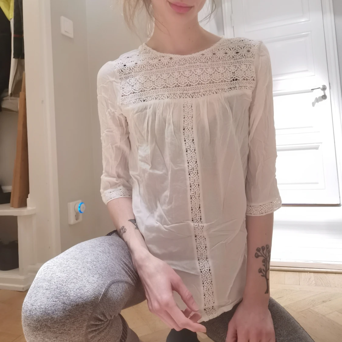 Indiska vit elegant tröja