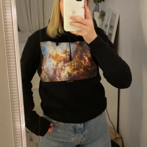 hoodie - en Haven hoodie ifrån The cool Elephant, är sparsamt använd, är i fint skick syns inte att den är använd + trycket är fortfarande kvar trots att den är tvättad, är en av mina favorit hoodies men den kommer inte till användning 😫 (köptes för 600kr) (kom privat för frågor eller bilder) om de e många intresserade blir det budgivning ☺️