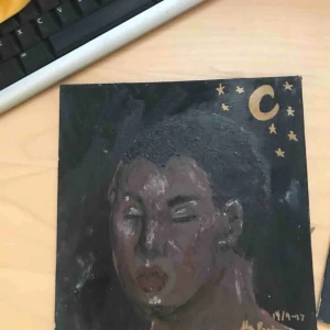  - tavla målad i akryl på målarplatta, målad av mig! köparen står för frakt som går på 10kr! swishbetalning