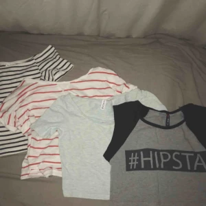  - 4 st croptopps/magtröjor i storlek xs , Bra skick! Styckpris: 30kr Alla : 100