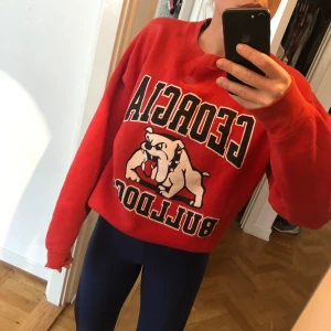 Retro collegetröja Georgia Bulldog - Begagnad tröja från Beyond retro strl L. Jag är storlek small så den är fin som oversize.