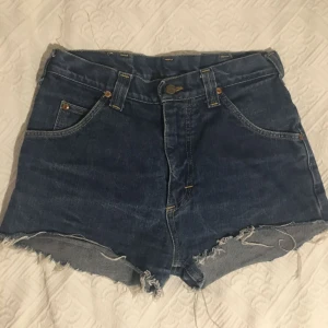  - Köpte shortsen på loppis, de är från Lee men ”märket” var borta. Kan inte heller se storlek men säger XS-S. 