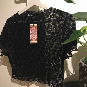  - Croppad top från Boohoo i leopard mönster, helt ny med prislappen kvar! Är i storlek 40 men är mer som en 36/38 ✨😊