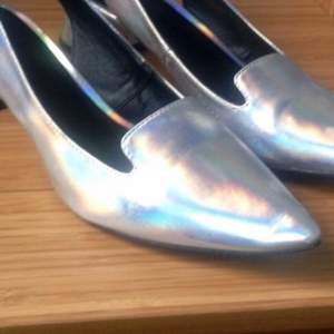 #ASOS point toed, holographic shoes with super cool '60s style heels. Worn only once for a wedding, so in perfect condition! The size is a large 38 so good for anyone in between 38/39.
