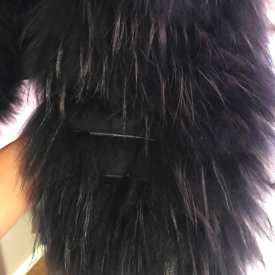 Svart Pälsjacka  - 91