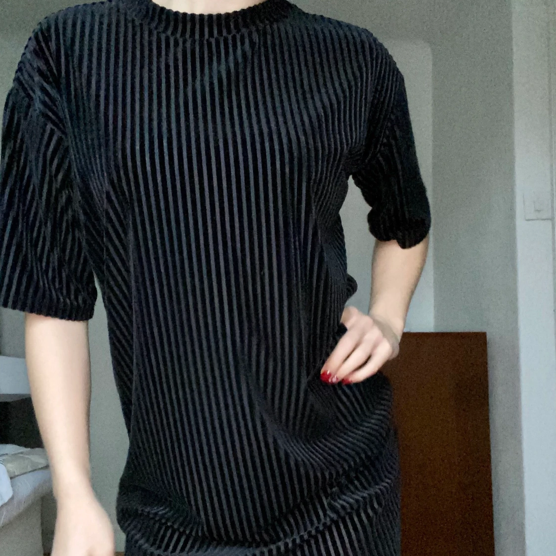 Svart oversized t-shirt monki