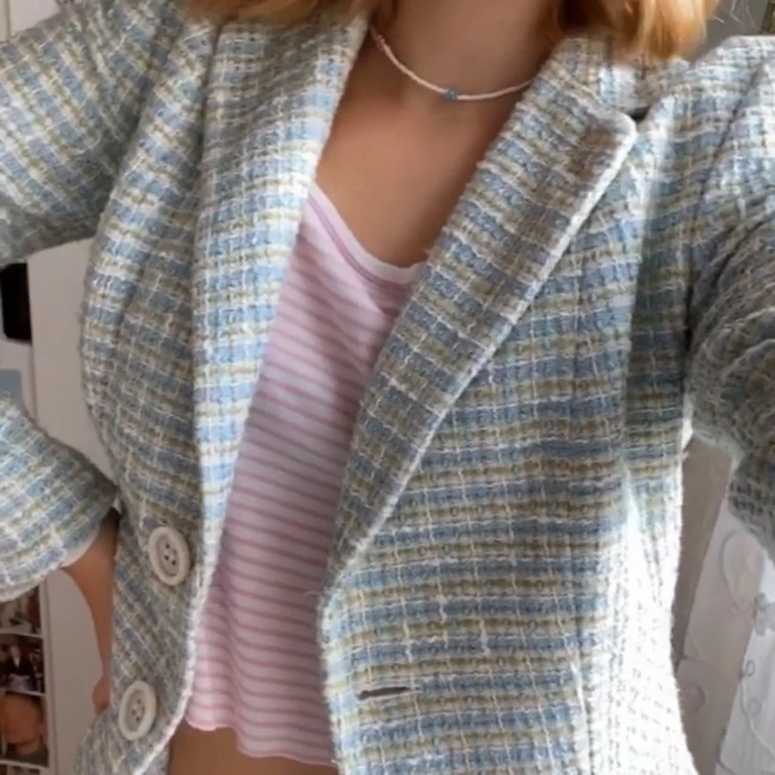 grön & blå-rutig kavaj