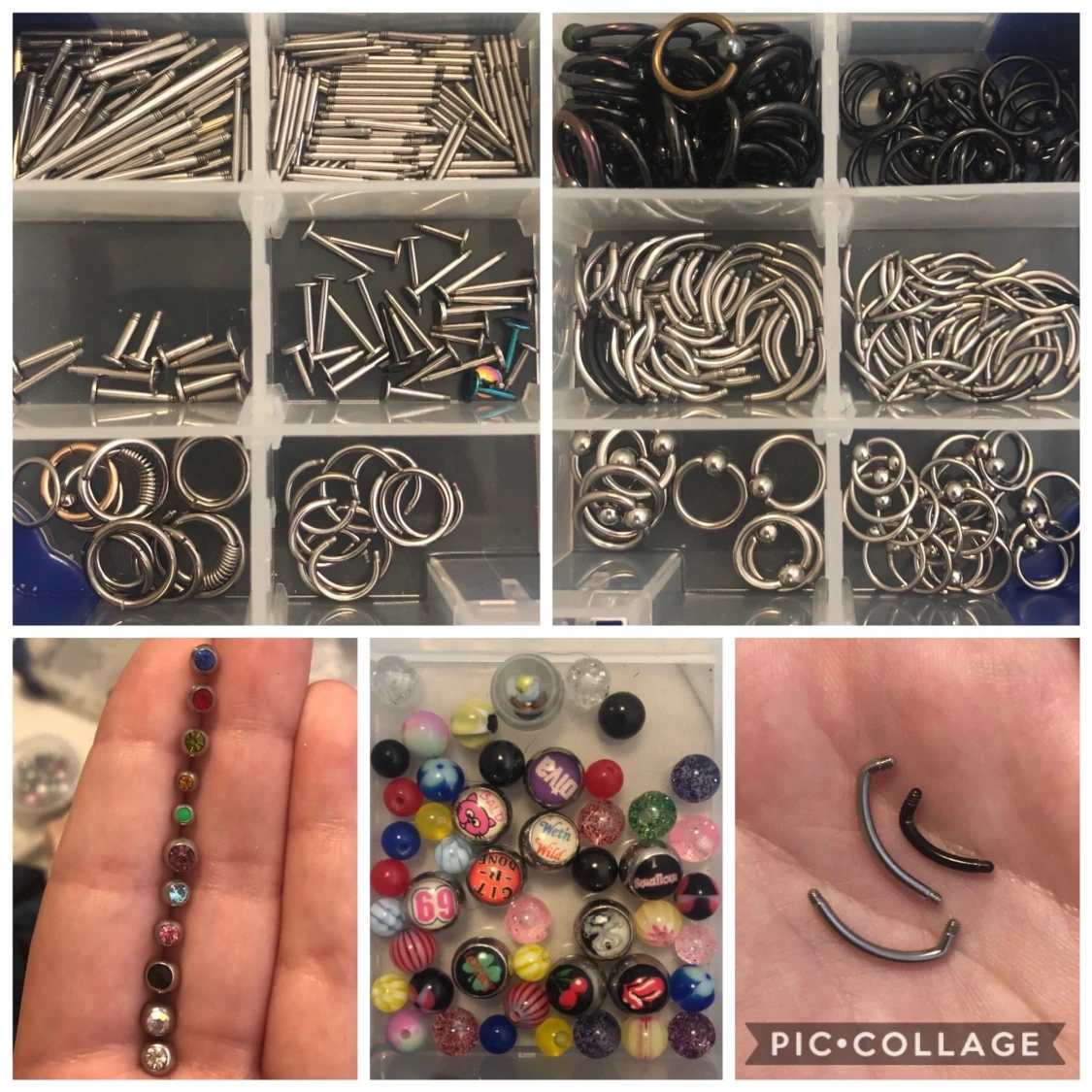 Blandade piercingar - 90