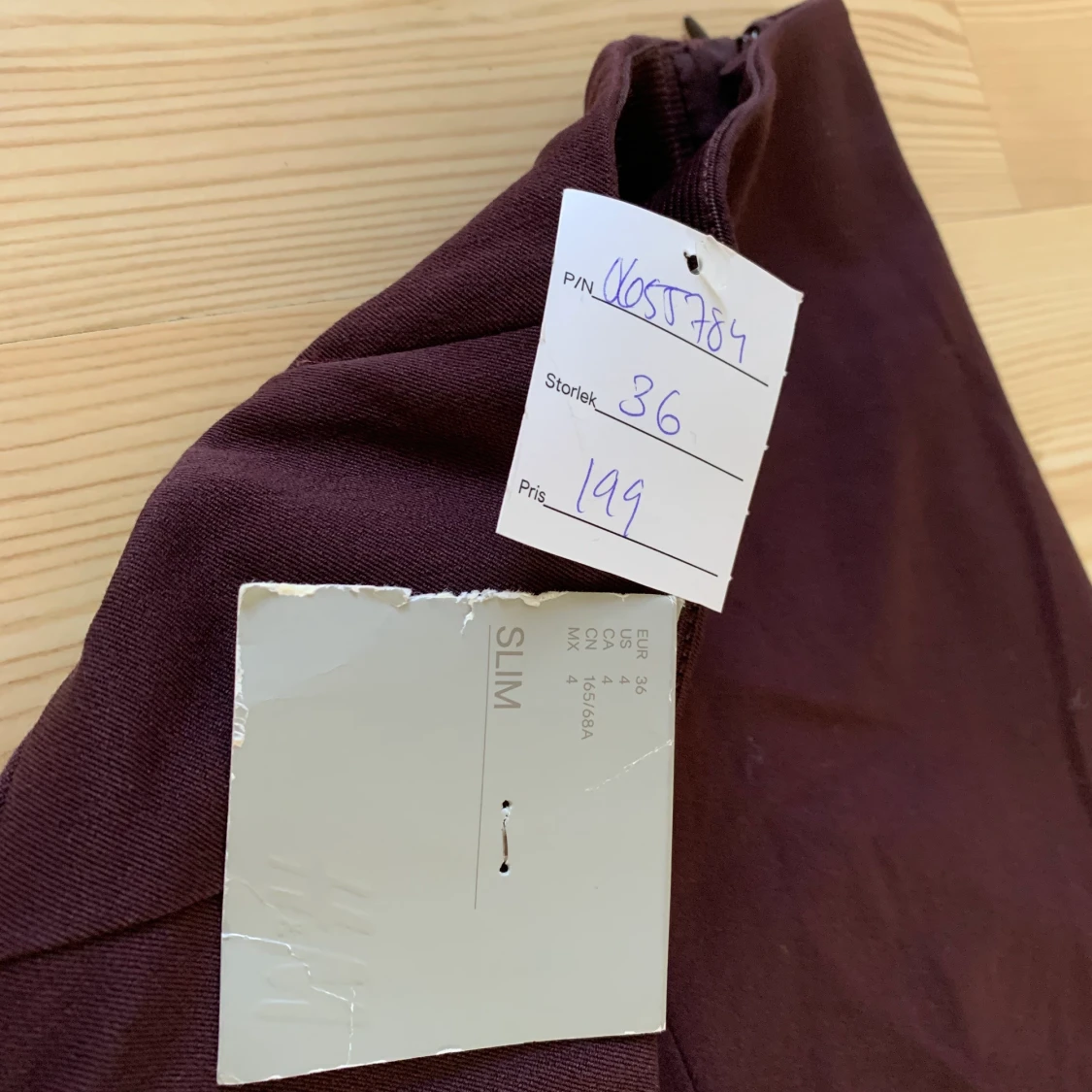 Kostymbyxor- Plommon färgade - 90