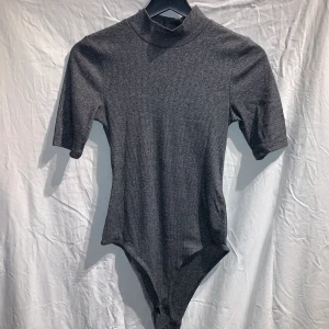 Grå turtleneck body  - En grå turtleneck body från H&M divided i Stl XS. Säljs då den är för liten. Den har endast använts en gång och är i nyskick. Väldigt fin och synd att den inte passar längre, stilmässigt så funkar den till i princip allt. 
