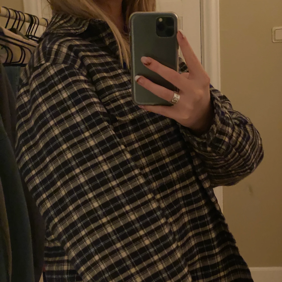 oversized rutig jacka