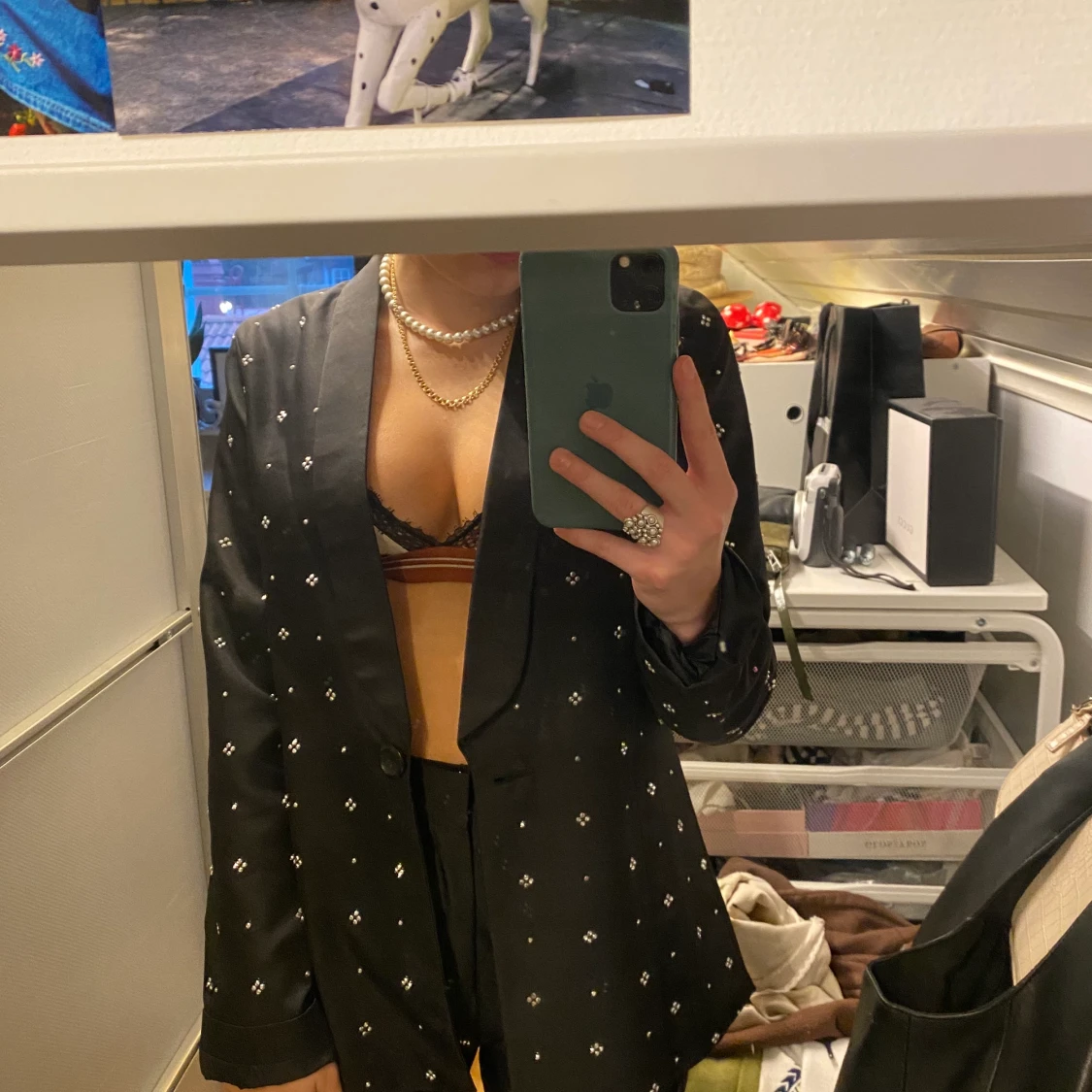 Kavaj sätt med glitter detaljer  - 90